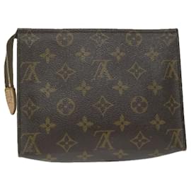 Louis Vuitton-Louis Vuitton Monogram Poche Toilette 19 Bolsa M47544 LV Auth am5450-Monograma