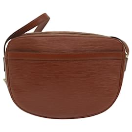 Louis Vuitton-LOUIS VUITTON Epi Jeune FilleMM Shoulder Bag Brown M52153 LV Auth 62185-Brown