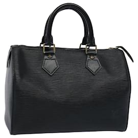 Louis Vuitton-Louis Vuitton Epi Speedy 25 Hand Bag Black M43012 LV Auth 62070-Black
