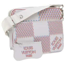 Louis Vuitton-LOUIS VUITTON Damier Giant Spray Trio Messenger Bag White M20665 Auth ar11066A-White