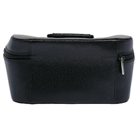 Gucci-GUCCI Vanity Cosmetic Pouch in pelle nera 039 2020 0710 Auth ep2789-Nero