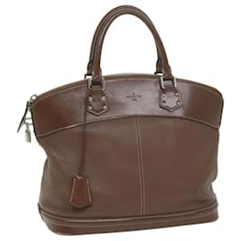 Louis Vuitton-LOUIS VUITTON Suhari Lockit PM Hand Bag Leather Brown M91889 LV Auth bs10903-Brown