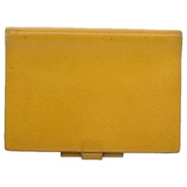Hermès-HERMES Agenda Day Planner Cover Leather Yellow Auth bs10919-Yellow