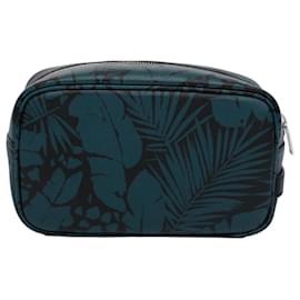 Saint Laurent-SAINT LAURENT Estuche botánico Cuero Azul Auth bs10705-Azul