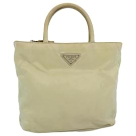 Prada-PRADA Hand Bag Nylon Beige Auth bs10677-Beige