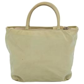Prada-PRADA Hand Bag Nylon Beige Auth bs10677-Beige