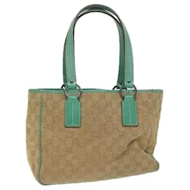 Gucci-Bolso tote de lona con GG de GUCCI Beige 113019 autenticación 61158-Beige