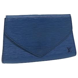 Louis Vuitton-LOUIS VUITTON Epi Art Deco Clutch Bag Blue M52635 LV Auth ep2564-Blue
