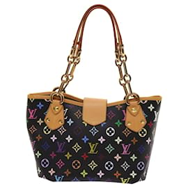 Louis Vuitton-LOUIS VUITTON Monogram Multicolor Annie MM Shoulder Bag Black M40308 auth 62902A-Black