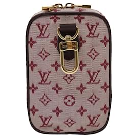 Louis Vuitton-LOUIS VUITTON Monogram Mini Usu Digital Pouch Rot M60001 LV Auth 63149-Rot