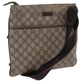 Gucci-GUCCI GG Supreme Shoulder Bag PVC Leather Beige 141626 auth 63112-Beige