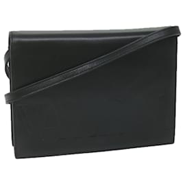 Valentino-VALENTINO Shoulder Bag Leather Black Auth ar11205-Black