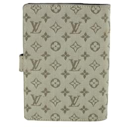 Louis Vuitton-LOUIS VUITTON Monogram Mini Agenda PM Day Planner Cover Kaki R20911 auth 63423-Kaki