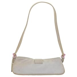 Fendi-FENDI Borsa a spalla Mamma Baguette in cotone Bianco 2354 26685 008 Auth ep2844-Bianco