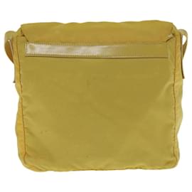 Prada-PRADA Shoulder Bag Nylon Yellow Auth ac2531-Yellow