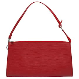 Louis Vuitton-Estuche para accesorios LOUIS VUITTON Epi Pochette Accessoires Rojo M52987 LV Auth ki3757-Roja
