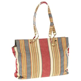 Chanel-CHANEL Chain Shoulder Bag Canvas Multicolor CC Auth bs10574-Multiple colors