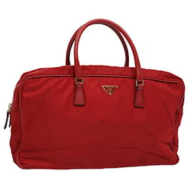 Prada-PRADA Hand Bag Nylon Red Auth 62326-Red