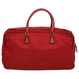 Prada-PRADA Hand Bag Nylon Red Auth 62326-Red