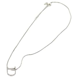 Christian Dior-Christian Dior Halskette Metall Silber Auth am5461-Silber