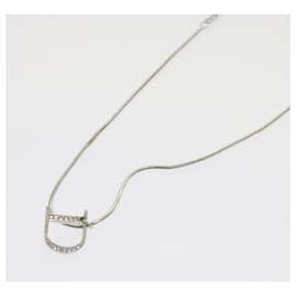 Christian Dior-Christian Dior Halskette Metall Silber Auth am5461-Silber