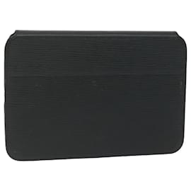 Louis Vuitton-LOUIS VUITTON Epi Etui Pad Mini Capa para iPad Preto Autenticação de LV 63427-Preto