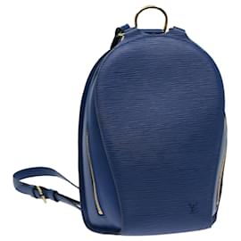 Louis Vuitton-LOUIS VUITTON Epi Mabillon Backpack Blue M52235 LV Auth ar11154b-Blue