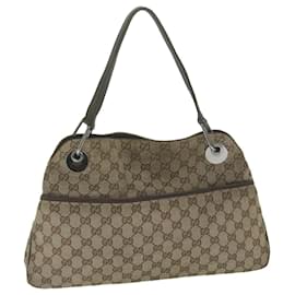 Gucci-GUCCI GG Lona Tote Bag Bege 121023 auth 62748-Bege