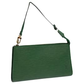 Louis Vuitton-LOUIS VUITTON Epi Pochette Accessoires Pouch Green M52984 LV Auth 63051-Green