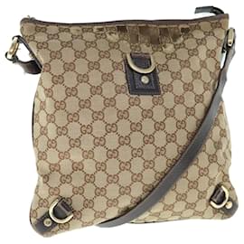 Gucci-GUCCI GG Canvas Shoulder Bag Beige 131326 auth 62946-Beige