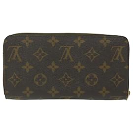 Louis Vuitton-LOUIS VUITTON Monogram Zippy Wallet Cartera larga M42616 LV Auth 62892-Monograma
