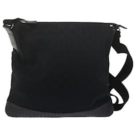 Gucci-gucci GG Canvas Shoulder Bag black 145857 Auth ep2791-Black