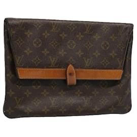 Louis Vuitton-LOUIS VUITTON Monogram Pochette Priant Clutch Bag M51805 LV Auth 62402-Monogram
