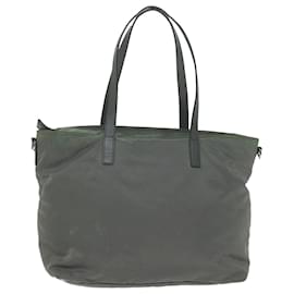 Prada-PRADA Tote Bag Nylon 2way Gray Auth bs10723-Brown