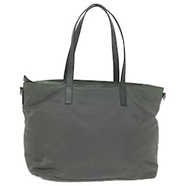 Prada-PRADA Tote Bag Nylon 2way Gray Auth bs10723-Grey
