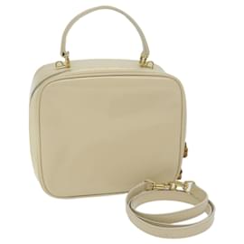 Gucci-GUCCI Hand Bag Patent leather 2way Beige 000 270 0323 auth 62365-Beige
