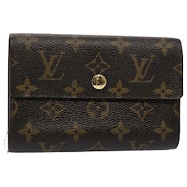 Louis Vuitton-LOUIS VUITTON Monogram Porte Tresor Etui chequier Monedero M61200 LV Auth 62882-Monograma