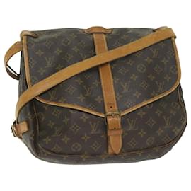 Louis Vuitton-Louis Vuitton Monograma Saumur 35 Bolsa de ombro M42254 Autenticação de LV 62223-Monograma