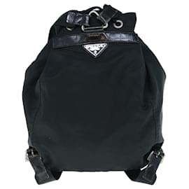 Prada-PRADA Backpack Nylon Black Auth hk923-Black