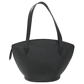 Louis Vuitton-LOUIS VUITTON Epi Saint Jacques Shopping Shoulder Bag Black M52262 Auth bs11194-Black