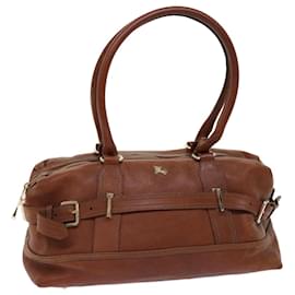 Burberry-BURBERRY Shoulder Bag Leather Brown Auth bs11191-Brown