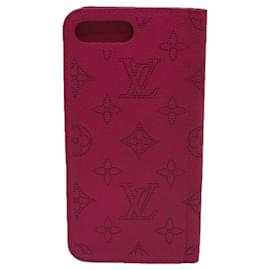 Louis Vuitton-LOUIS VUITTON Monograma Mahina iPhone 7+ Estojo rosa LV Auth bs10951-Rosa