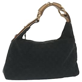 Gucci-gucci GG Canvas Shoulder Bag black 115867 auth 63735-Black