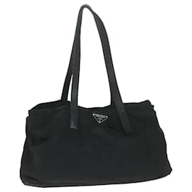 Prada-PRADA Shoulder Bag Nylon Black Auth 63675-Black