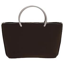 Chanel-CHANEL Hand Bag Nylon Brown CC Auth 63436-Brown