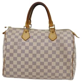 Louis Vuitton-Louis Vuitton Damier Azur Speedy 30 Hand Bag N41533 Auth LV 63970-Autre