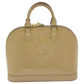 Louis Vuitton-LOUIS VUITTON Monogram Vernis Alma PM Hand Bag 2way Beige M90170 LV Auth ai759-Beige
