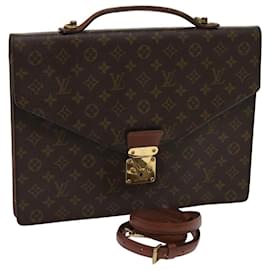 Louis Vuitton-LOUIS VUITTON Monogram Porte Documents Bandouliere Bag M53338 LV Auth 63953-Monogram