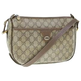 Gucci-GUCCI GG Supreme Shoulder Bag PVC Leather Beige 001 854 6106 auth 61277-Beige