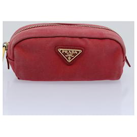 Prada-Bolsa tipo carteira PRADA em lona de couro 2Definir autenticação rosa vermelho473-Rosa,Vermelho